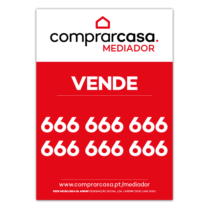 Placa Alveolar VENDE 50X70 cm (2 NÚMEROS)