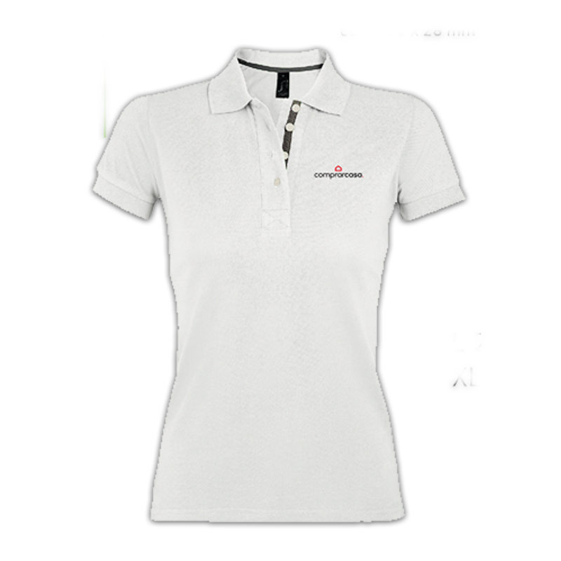 polo branco senhora